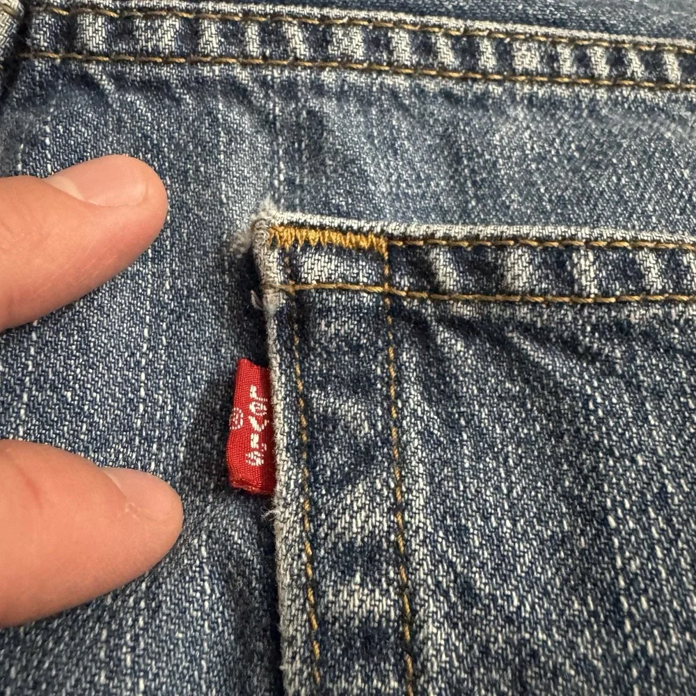 Levis 550 Jean Shorts Mens 38 Blue‎ Medium Wash Denim Skater Grunge 10